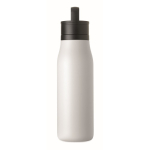 Botella térmica de acero inox. reciclado con asa y tapa fácil 500ml color blanco sexta vista