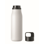 Botella térmica de acero inox. reciclado con asa y tapa fácil 500ml color blanco septima vista