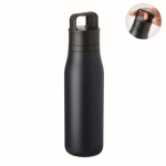 Botella térmica de acero inox. reciclado con asa y tapa fácil 500ml color azul marino