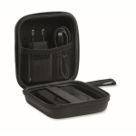 Set de viaje con powerbank magnético 5.000mAh y cargador USB-C color negro decima vista