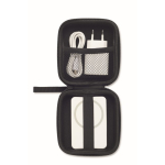 Set de viaje con powerbank magnético 5.000mAh y cargador USB-C color blanco octava vista