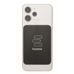 Powerbank magnético ultrafino de aluminio reciclado con cable 5.000mAh color negro vista principal