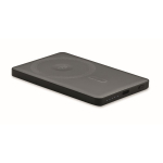 Powerbank magnético de aluminio reciclado con cable y anillo 5.000mAh color negro