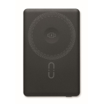 Powerbank magnético de aluminio reciclado con cable y anillo 5.000mAh color negro octava vista