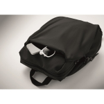 Mochila para portátil de nylon repelente al agua y compatible con 16” color negro vista fotografía quinta vista