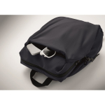 Mochila para portátil de nylon repelente al agua y compatible con 16” color azul marino vista fotografía quinta vista