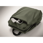 Mochila para portátil de nylon repelente al agua y compatible con 16” color verde oscuro vista fotografía quinta vista