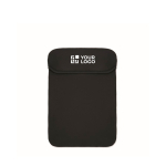 Funda de neopreno para tablet con grosor de 3mm y tamaño de 11'' color negro vista de impresión