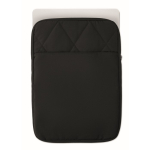 Funda para portátil de nylon acolchada con bolsillo frontal 15'' color negro tercera vista