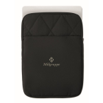 Funda para portátil de nylon acolchada con bolsillo frontal 15'' color negro vista principal tercera vista
