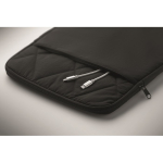 Funda para portátil de nylon acolchada con bolsillo frontal 15'' color negro vista fotografía quinta vista