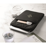 Funda para portátil de nylon acolchada con bolsillo frontal 15'' color negro segunda vista principal