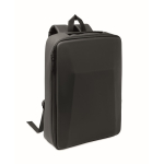 Mochila para portátil de RPET 600D con frontal rígido 15'' color negro
