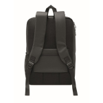 Mochila para portátil de RPET 600D con frontal rígido 15'' color negro cuarta vista