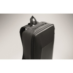 Mochila para portátil de RPET 600D con frontal rígido 15'' color negro segunda vista fotografía
