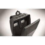 Mochila para portátil de RPET 600D con frontal rígido 15'' color negro vista fotografía sexta vista