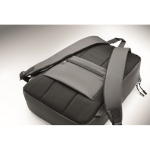 Mochila para portátil de RPET 600D con frontal rígido 15'' color negro vista fotografía octava vista