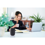 Altavoz inalámbrico recargable con cable USB-C con potencia de 8W color gris oscuro segunda vista bodegón 2