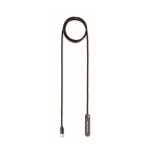 Cable de 1 metro tipo USB-C para carga y transferencia de datos 60W color negro vista de impresión