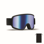 Gafas de esquí de lente espejada con protección UV400 y antirrayaduras color azul