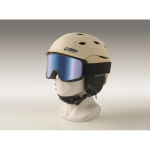 Gafas de esquí de lente espejada con protección UV400 y antirrayaduras color azul vista fotografía
