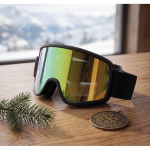 Gafas de esquí de lente espejada con protección UV400 y antirrayaduras color naranja vista bodegón