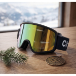 Gafas de esquí de lente espejada con protección UV400 y antirrayaduras color naranja vista bodegón principal