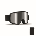 Gafas de esquí de lente espejada con protección UV400 y antirrayaduras color plateado brillante
