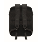 Mochila de cabina extensible de RPET 600D con múltiples bolsillos 20L color negro cuarta vista