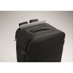Mochila de cabina extensible de RPET 600D con múltiples bolsillos 20L color negro vista fotografía quinta vista