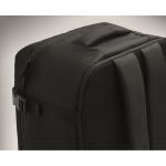 Mochila de cabina extensible de RPET 600D con múltiples bolsillos 20L color negro vista fotografía sexta vista