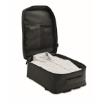 Mochila de cabina extensible de RPET 600D con múltiples bolsillos 20L color negro