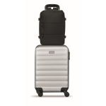 Mochila de cabina extensible de RPET 600D con múltiples bolsillos 20L color negro
