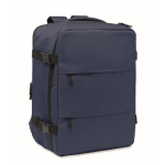 Mochila de cabina extensible de RPET 600D con múltiples bolsillos 20L color azul
