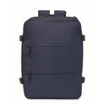 Mochila de cabina extensible de RPET 600D con múltiples bolsillos 20L color azul segunda vista