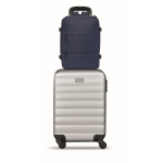 Mochila de cabina extensible de RPET 600D con múltiples bolsillos 20L color azul