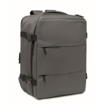 Mochila de cabina extensible de RPET 600D con múltiples bolsillos 20L color gris oscuro