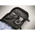 Mochila de cabina extensible de RPET 600D con múltiples bolsillos 20L color gris oscuro vista fotografía octava vista