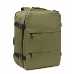 Mochila de cabina extensible de RPET 600D con múltiples bolsillos 20L color verde militar