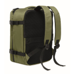 Mochila de cabina extensible de RPET 600D con múltiples bolsillos 20L color verde militar tercera vista