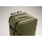 Mochila de cabina extensible de RPET 600D con múltiples bolsillos 20L color verde militar vista fotografía quinta vista