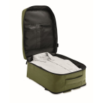 Mochila de cabina extensible de RPET 600D con múltiples bolsillos 20L color verde militar