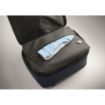 Mochila de viaje de RPET 600D con bolsa de vacío y bomba incluida 18L color azul marino vista fotografía