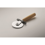 Tabla de bambú para pizza con cortapizzas de acero inox. incluido color madera vista fotografía quinta vista