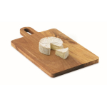 Tabla de madera de acacia con asa para cortar y servir en el día a día color madera tercera vista