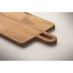 Tabla de madera de acacia con asa para cortar y servir en el día a día color madera vista fotografía quinta vista