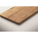 Tabla de madera de acacia con asa para cortar y servir en el día a día color madera vista fotografía sexta vista