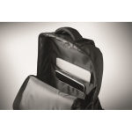 Mochila de RPET con revestimiento de PU para portátil de hasta 15'' color negro vista fotografía sexta vista