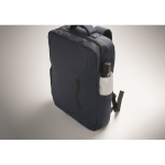Mochila de RPET con revestimiento de PU para portátil de hasta 15'' color azul vista fotografía