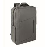 Mochila de RPET con revestimiento de PU para portátil de hasta 15'' color gris oscuro